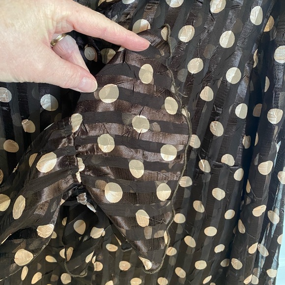 Joseph Ribkoff Polka Dot Sheer Blouse Size 12 - Picture 3 of 5